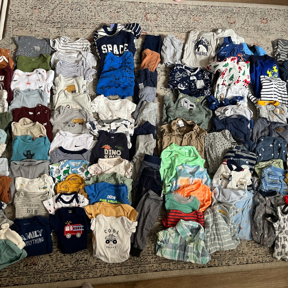 Huge baby boy clothing lot 0-3 month and 3 month sizes
